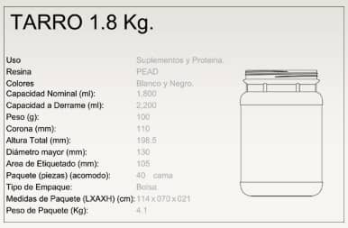 Tarro 1.8 kg.