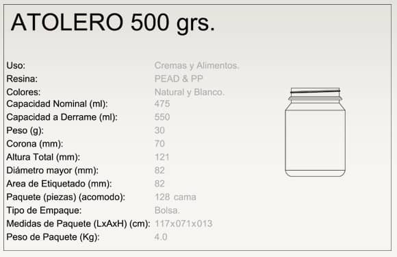 Atolero 500 grs