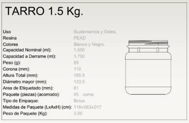 Tarro 1.5 kg.